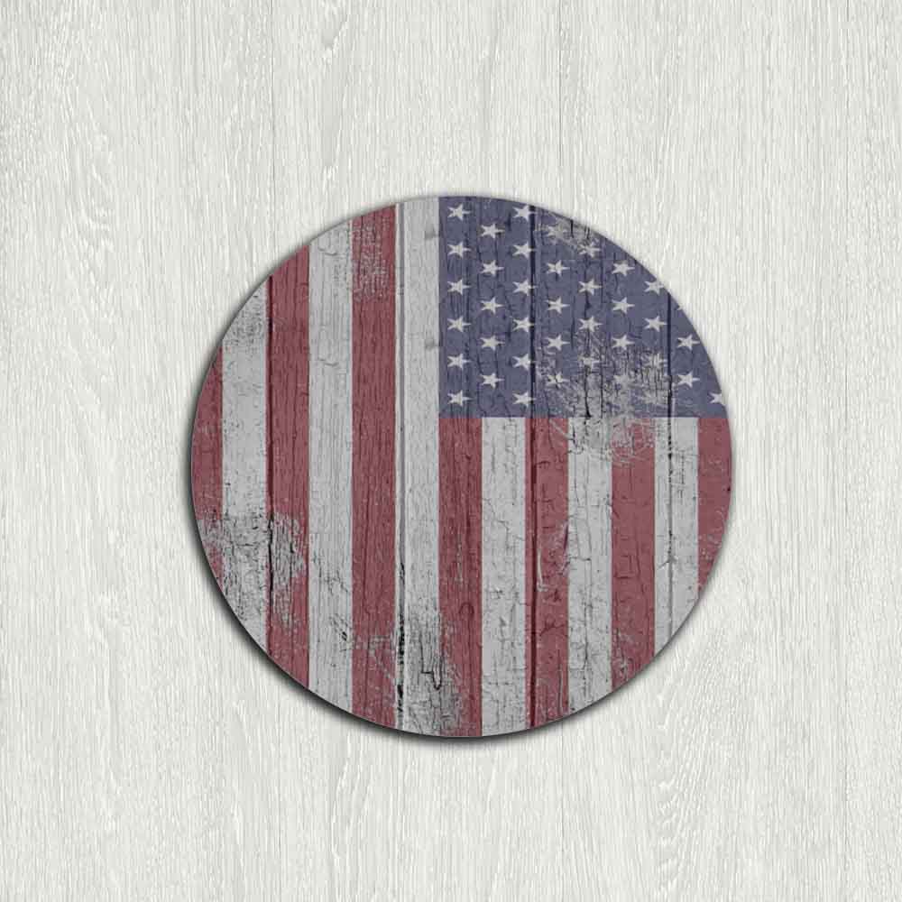 American Flag Wood Coasters