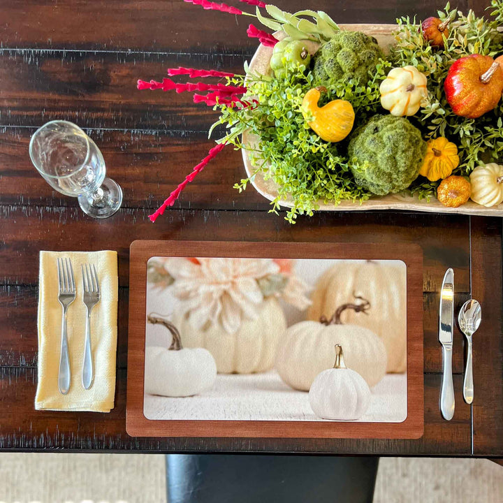 Set of 2 18" x 12" Placemats - Elegant Pumpkins