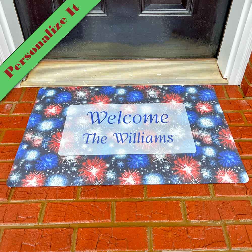 Welcome Mat - 4th of July - Fireworks