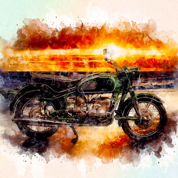 Watercolor Motorcycle 1 20 oz. Skinny Tumbler